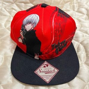 Tokyo Ghoul OG Snapback Bioworld Merch OSFA Red Black Cap Anime Hat Collection